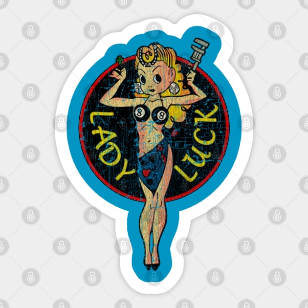 Lady Luck 8-Ball 1947 Sticker by Thrift Haven505